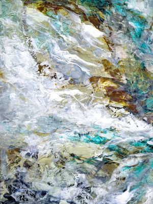 ZEN FLOW 1, ORGANICO ABSTRATO MOVIMENTO ELEGANTE PINTURA