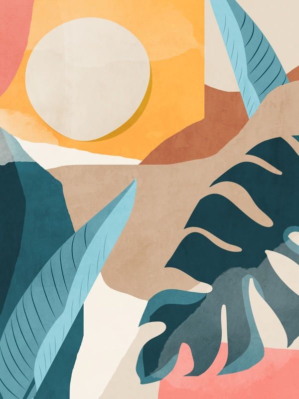 ABSTRACT ART TROPICAL LEAF 10