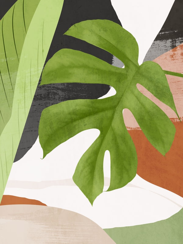 ABSTRACT ART TROPICAL LEAF 12