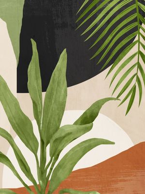 ABSTRACT ART TROPICAL LEAF 11