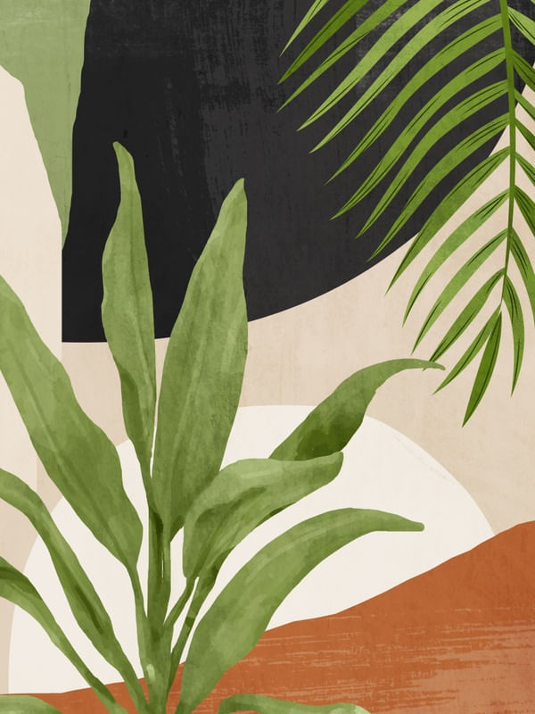 ABSTRACT ART TROPICAL LEAF 11