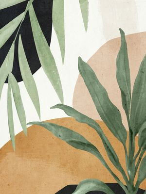 ABSTRACT ART TROPICAL LEAVES 4