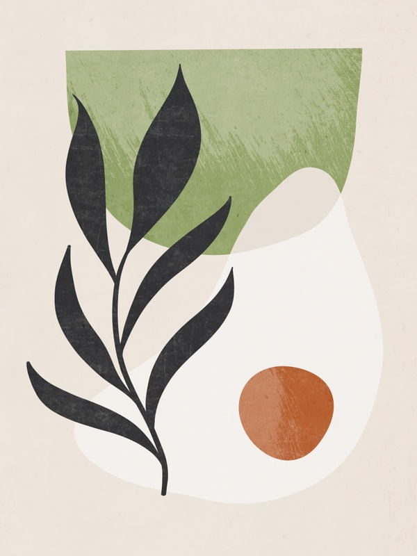 MINIMAL ABSTRACT ART PLANT
