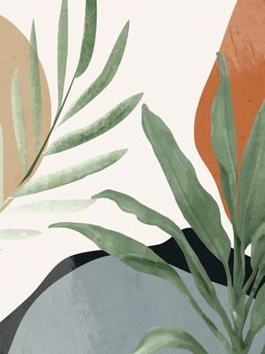 ABSTRACT ART TROPICAL LEAVES 10
