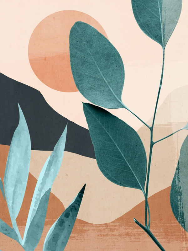 ABSTRACT ART TROPICAL LEAVES 9