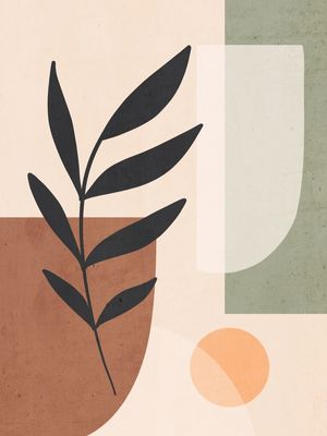 MINIMAL ABSTRACT ART PLANT 5