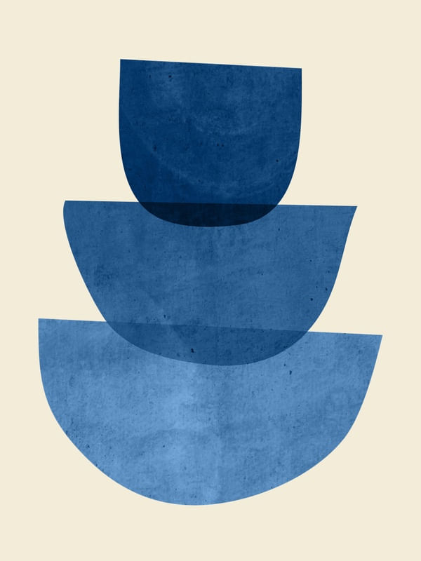 ABSTRACT SHAPES 37-BLUE
