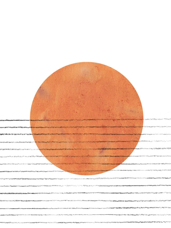 ABSTRACT TERRACOTTA SUN