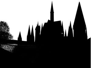 SILHOUET OF HOGWARTS. SILHUETA DE HOGWARTS.