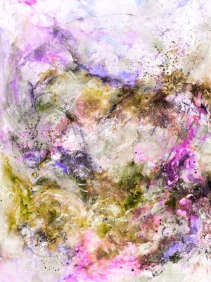 FROLIC 3, ABSTRATO COLORIDO ORGANICO ELEGANTE PINTURA