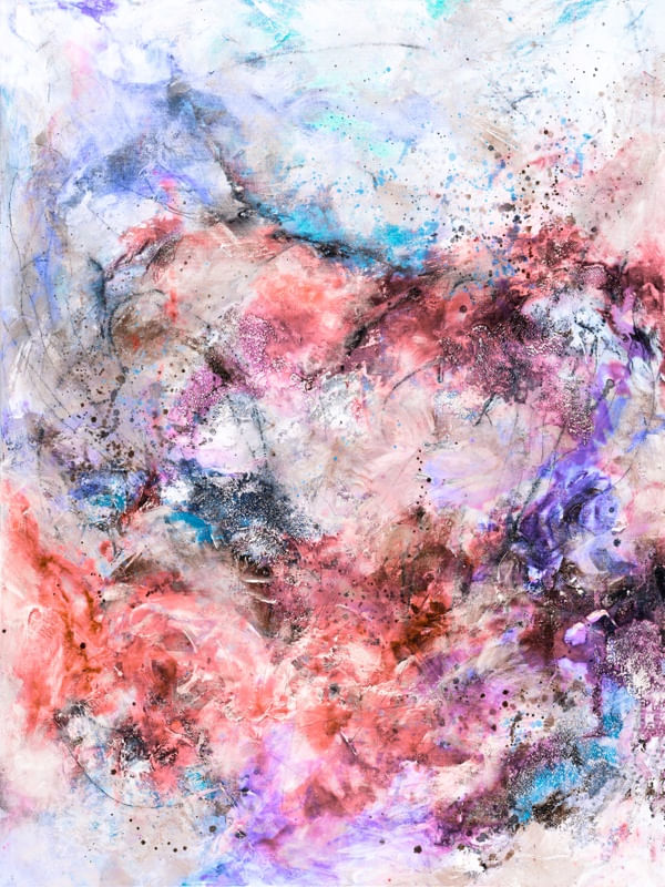 FROLIC 4, ABSTRATO COLORIDO ORGANICO ELEGANTE PINTURA