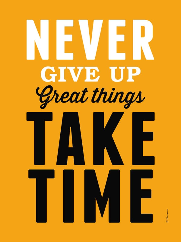 NEVER GIVE UP ? ORANGE