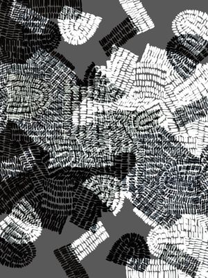 FEEDBACK 1, PRETO E BRANCO CINZA MODERNO GEOMETRICO ABSTRATO SKETCH