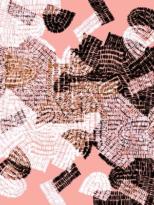 FEEDBACK 6, ROSA PRETO E BRANCO MODERNO GEOMETRICO ABSTRATO SKETCH