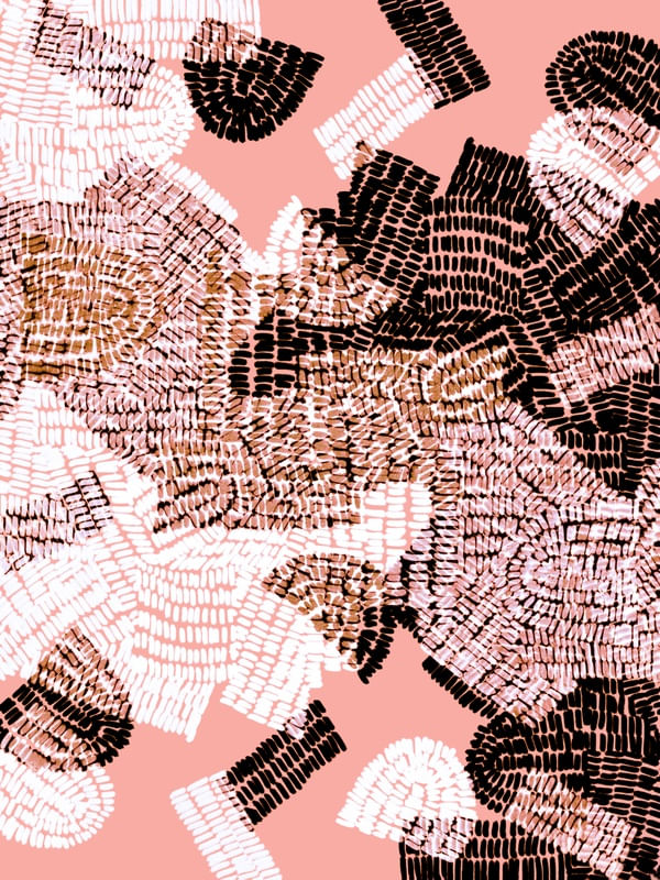 FEEDBACK 6, ROSA PRETO E BRANCO MODERNO GEOMETRICO ABSTRATO SKETCH