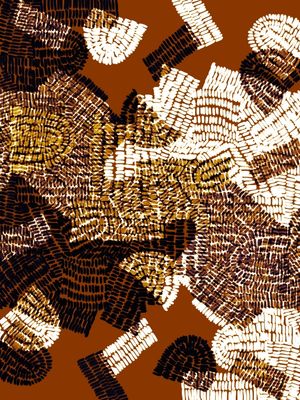 FEEDBACK 8, FERRUGEM MARROM PRETO E BRANCO CINZA MODERNO GEOMETRICO ABSTRATO SKETCH