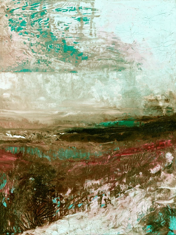 COASTAL LANDSCAPE STUDY, MARROM OCEANO ABSTRATO MODERNO ELEGANTE PINTURA