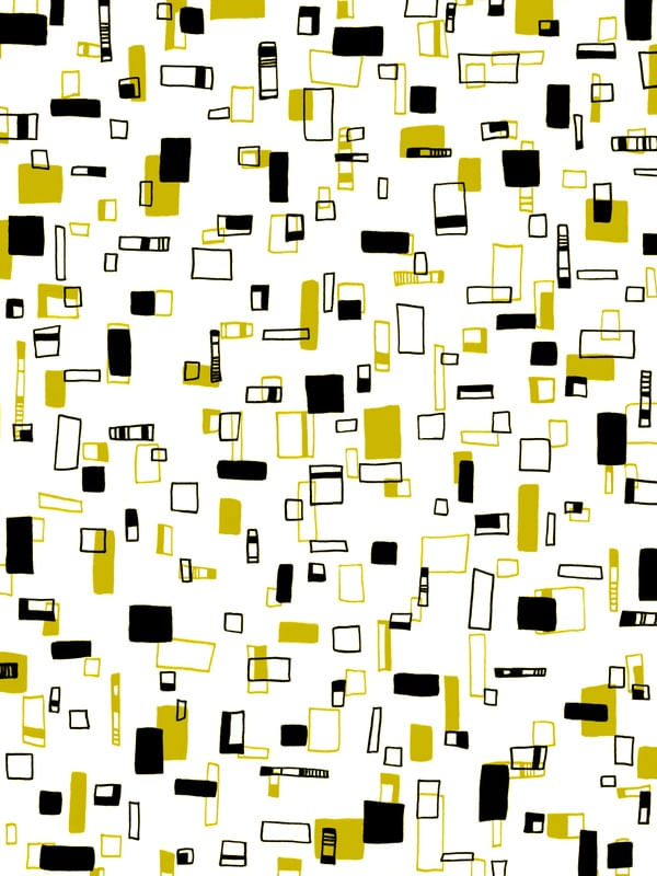 URBAN PLANNING 1, AMARELO PRETO & BRANCO ABSTRATO GEOMETRICO SKETCH