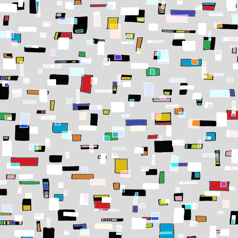 ELEMENTARY 1, GEOMETRICO MODERNO COLORIDO ABSTRATO
