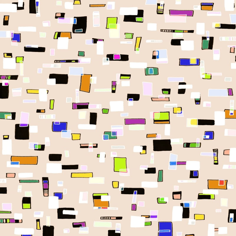 ELEMENTARY 4, GEOMETRICO MODERNO COLORIDO ABSTRATO