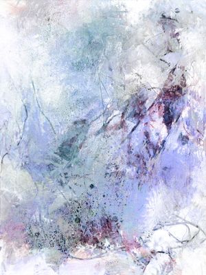 SOFTLY SOFTLY 3, ABSTRATO ELEGANTE ORGANICO BOTANICO PINTURA