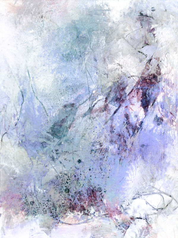 SOFTLY SOFTLY 3, ABSTRATO ELEGANTE ORGANICO BOTANICO PINTURA