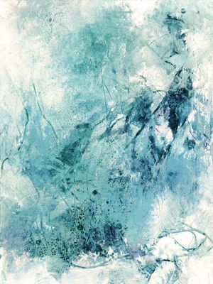 SOFTLY SOFTLY 4, ABSTRATO ELEGANTE ORGANICO BOTANICO PINTURA
