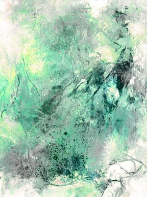 SOFTLY SOFTLY 5, ABSTRATO ELEGANTE ORGANICO BOTANICO PINTURA