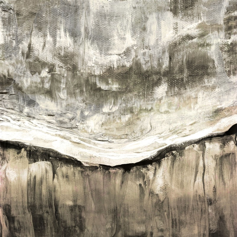 MOUNTAIN FLOW 3, SEPIA CINZA NEUTRO MODERNO PAISAGEM ELEGANTE ATMOSFERICO PINTURA