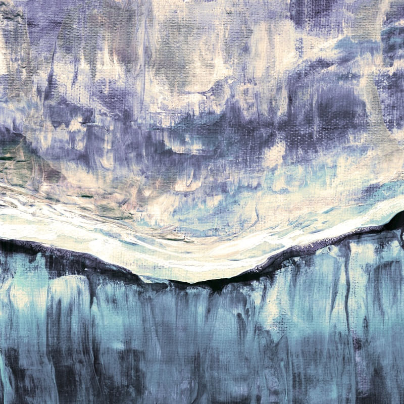 MOUNTAIN FLOW 4, LAVANDA ROXO MODERNO PAISAGEM ELEGANTE ATMOSFERICO PINTURA