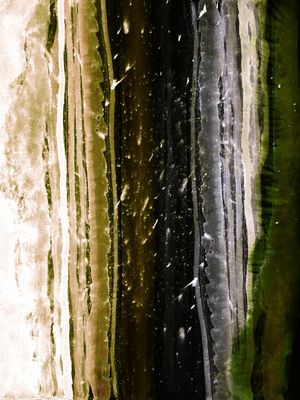 TORRENT, LEMON LIME ABSTRATO MODERNO AGUARELA PINTURA