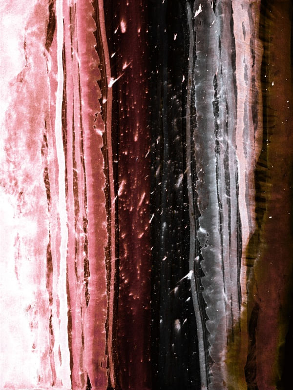 TORRENT, CARMESIM VERMELHO MODERNO ABSTRATO AGUARELA PINTURA