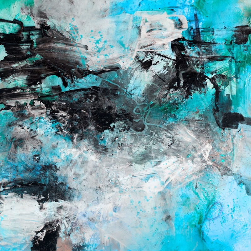 URBAN EXPRESSION 4, ABSTRATO GRAFITE ORGANICO COLORIDO MODERNO PINTURA