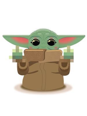 CENSORED BABY YODA - BRANCO