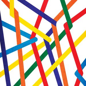 LINHAS COLORIDAS ENTRELAÇADAS (ABSTRATO GEOMÉTRICO)