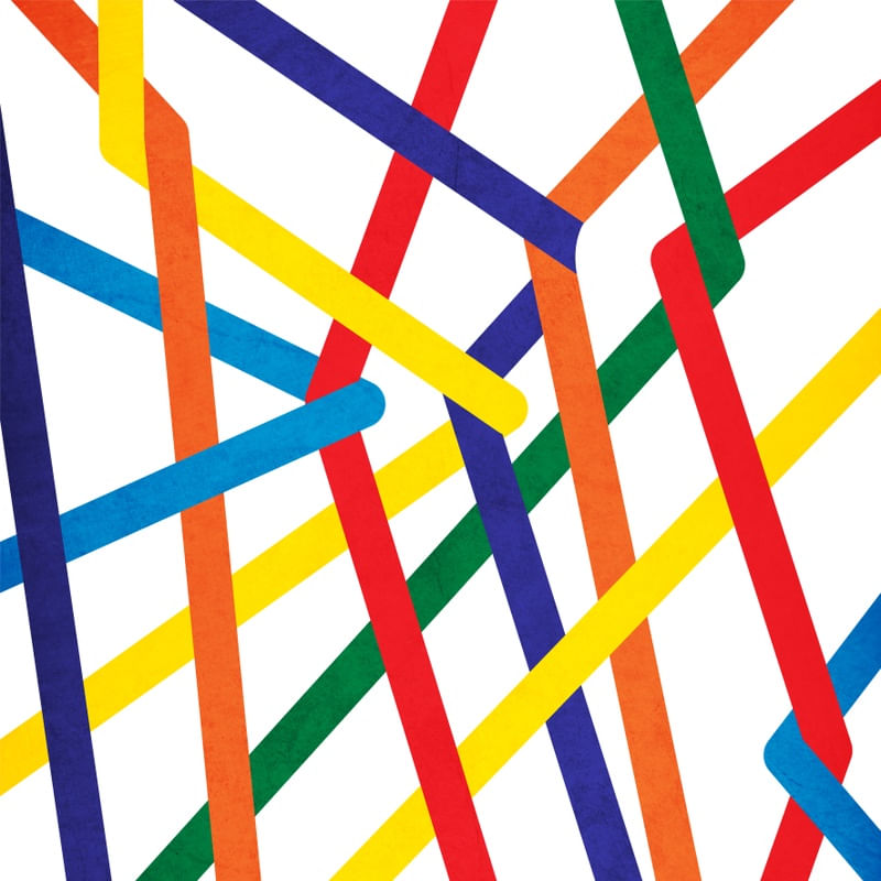 LINHAS COLORIDAS ENTRELAÇADAS (ABSTRATO GEOMÉTRICO)