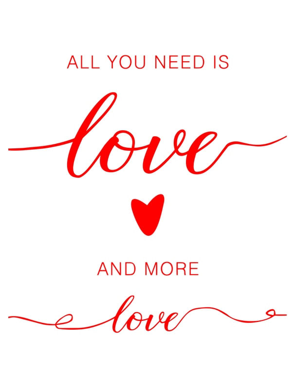 ALL YOU NEED IS LOVE AND MORE LOVE