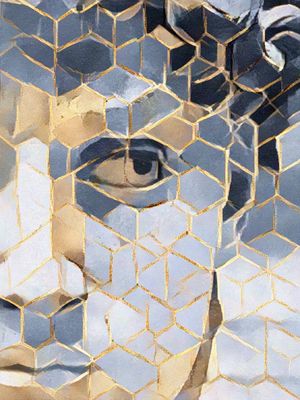MICHELANGELO'S DAVID GEOMETRIC - URBAN ART