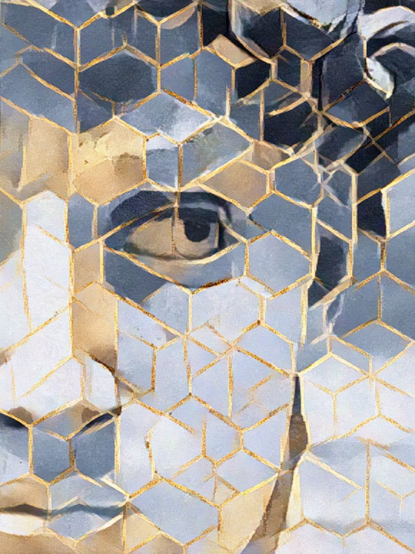 MICHELANGELO'S DAVID GEOMETRIC - URBAN ART