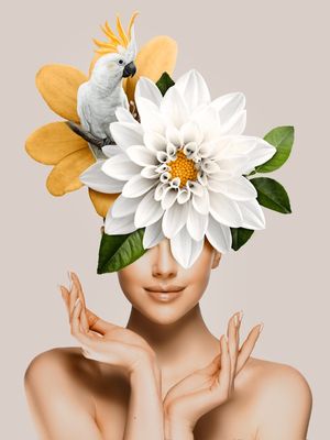 MULHER EM FLORES XIV
