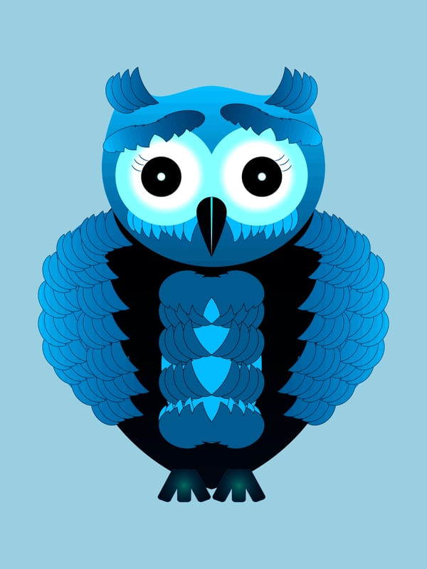 CORUJA GELO AZUL
