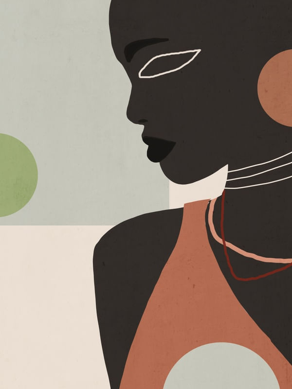 MINIMAL ABSTRACT ART GIRL
