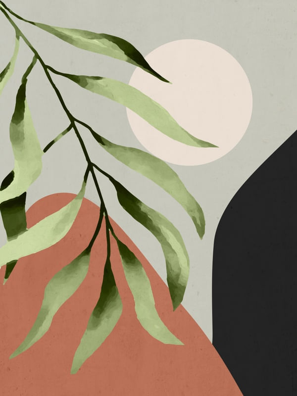 ABSTRACT ART TROPICAL LEAVES 24