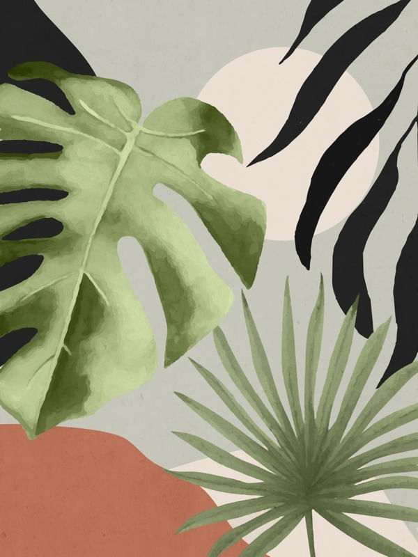 ABSTRACT ART TROPICAL LEAVES 25