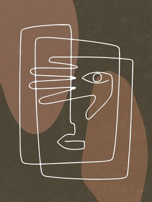 ABSTRACT HAND EYE BROWN