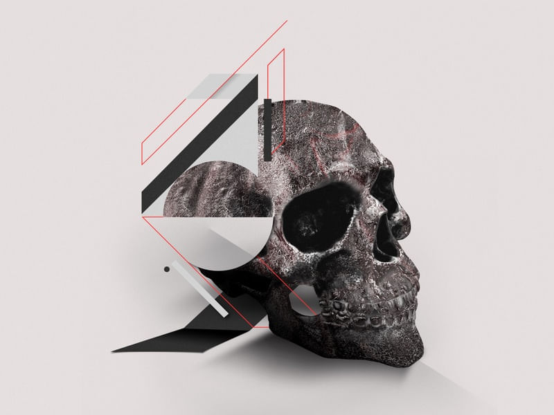 MODERN NICKEL SKULL