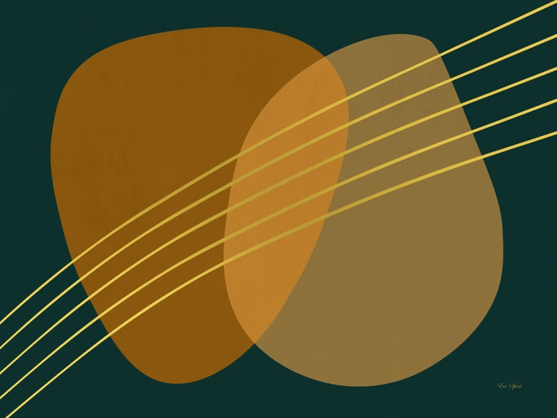 ABSTRACT FORM WITH GOLD LINES