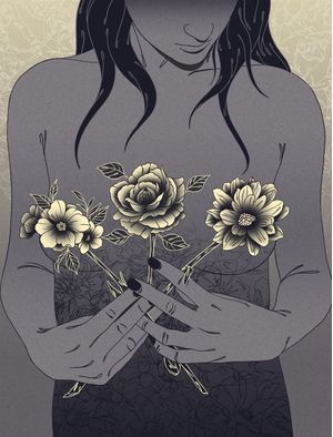 GAROTA E AS FLORES