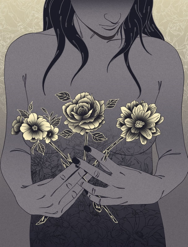 GAROTA E AS FLORES