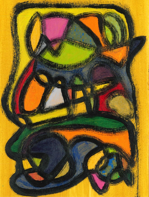 THIAGO MORAIS - SEM TÍTULO I - ARTE ABSTRATA (SÉRIE OCRE - 2021)